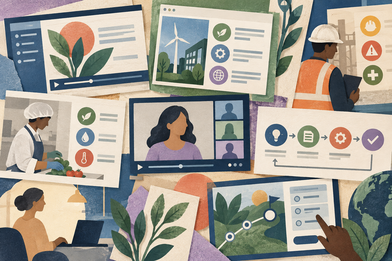 Collage de distintos proyectos de aprendizaje